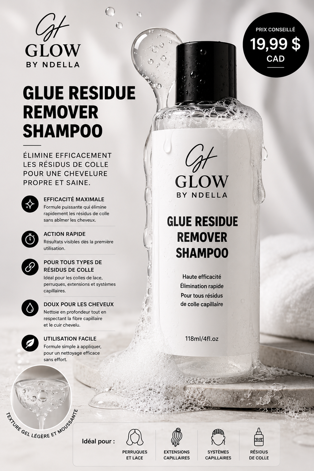 ✨ GLUE RESIDUE REMOVER SHAMPOO 🌸