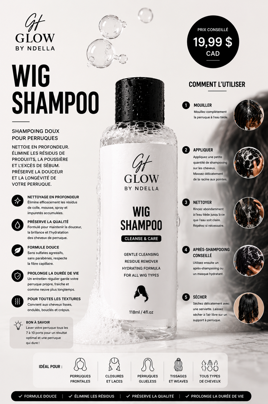 ✨ GLUE RESIDUE REMOVER SHAMPOO 🌸